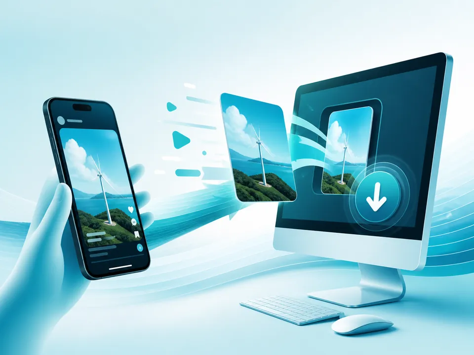 QuickT app download workflow across desktop and mobile